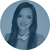 Kylie Le headshot circle blue Compass Behavioral Health